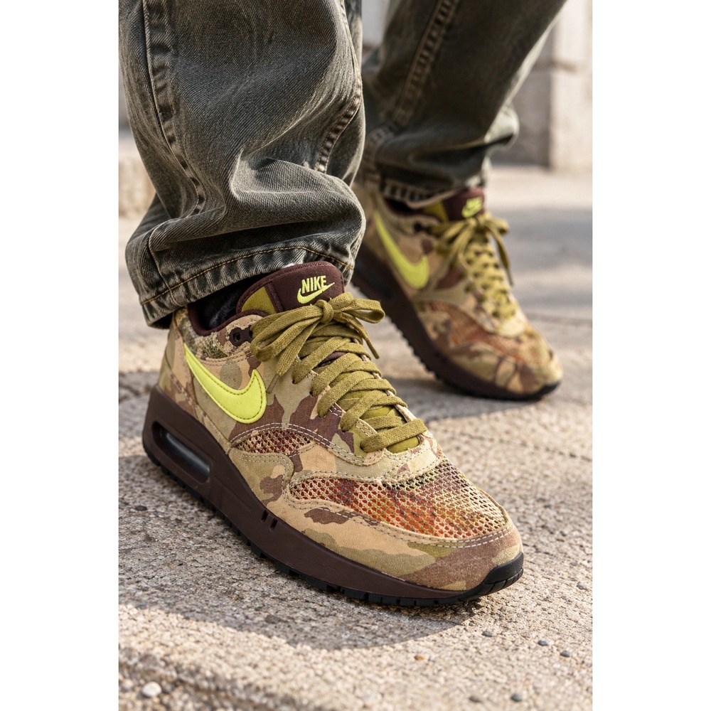 Nike Air Max 1 '86 OG Camo Big Bubble Light Lemon Twist Sneakers 7.5 FN8358-200